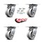 Service Caster 4 Inch V Groove Semi Steel Caster Set with Roller Bearings and Swivel Locks SCC SCC-35S420-VGR-BSL-4 - alternate 5